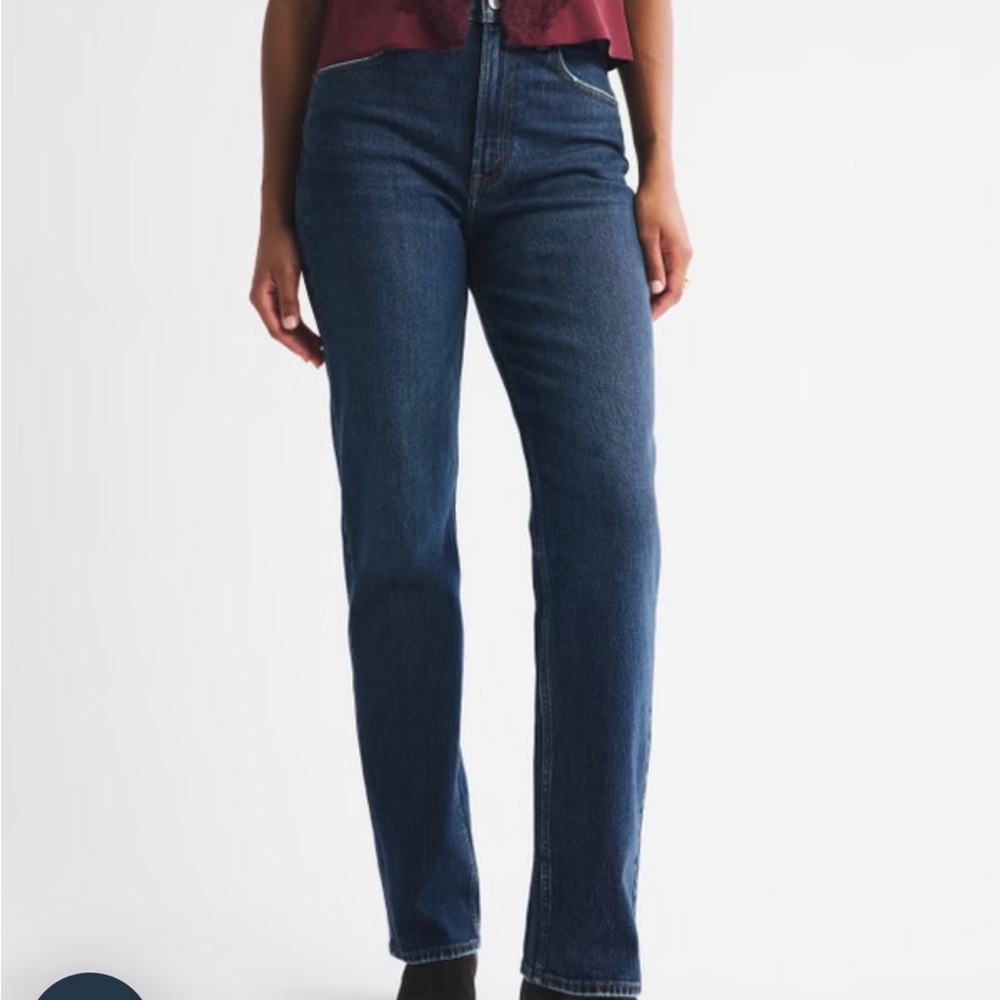 Abercrombie & Fitch Ultra High Rise 90s Straight Leg, Long